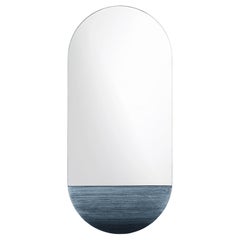 Orizzonte 55120 Short Silver Oval Mirror by Disain1971