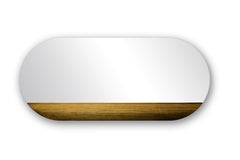 Orizzonte 70120 Long Gold Oval Mirror by Disain1971