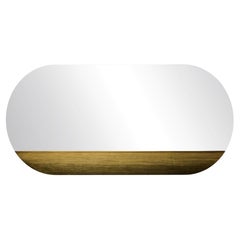 Orizzonte 70120 Long Gold Oval Mirror by Disain1971