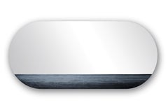 Orizzonte 70160 Long Silver Oval Mirror by Disain1971