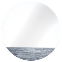 Orizzonte 900 Silver Round Mirror by Disain1971