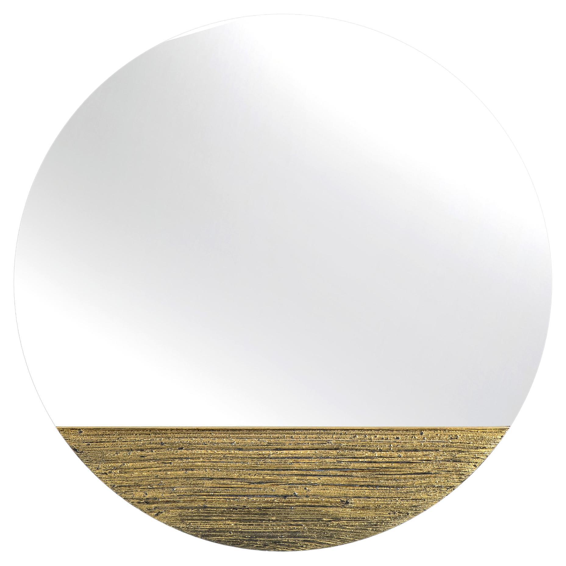 Orizzonte 900 Tondo Oro Mirror by Disain1971 For Sale