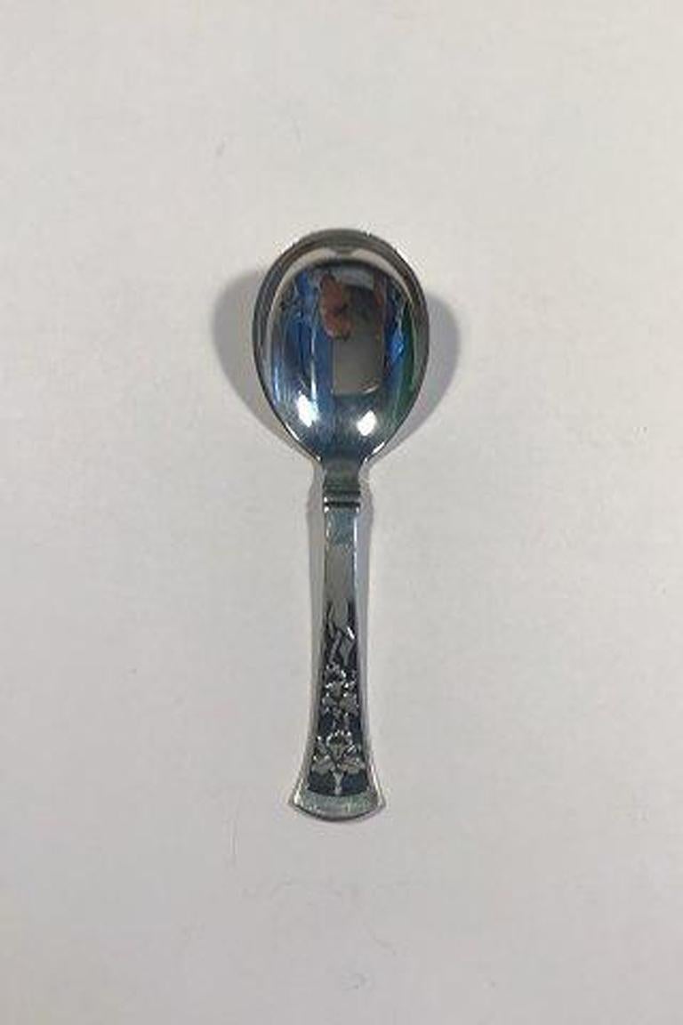 Orkide/Orchid Silver Sugar Spoon Horsens Silversmithy In Good Condition For Sale In Copenhagen, DK