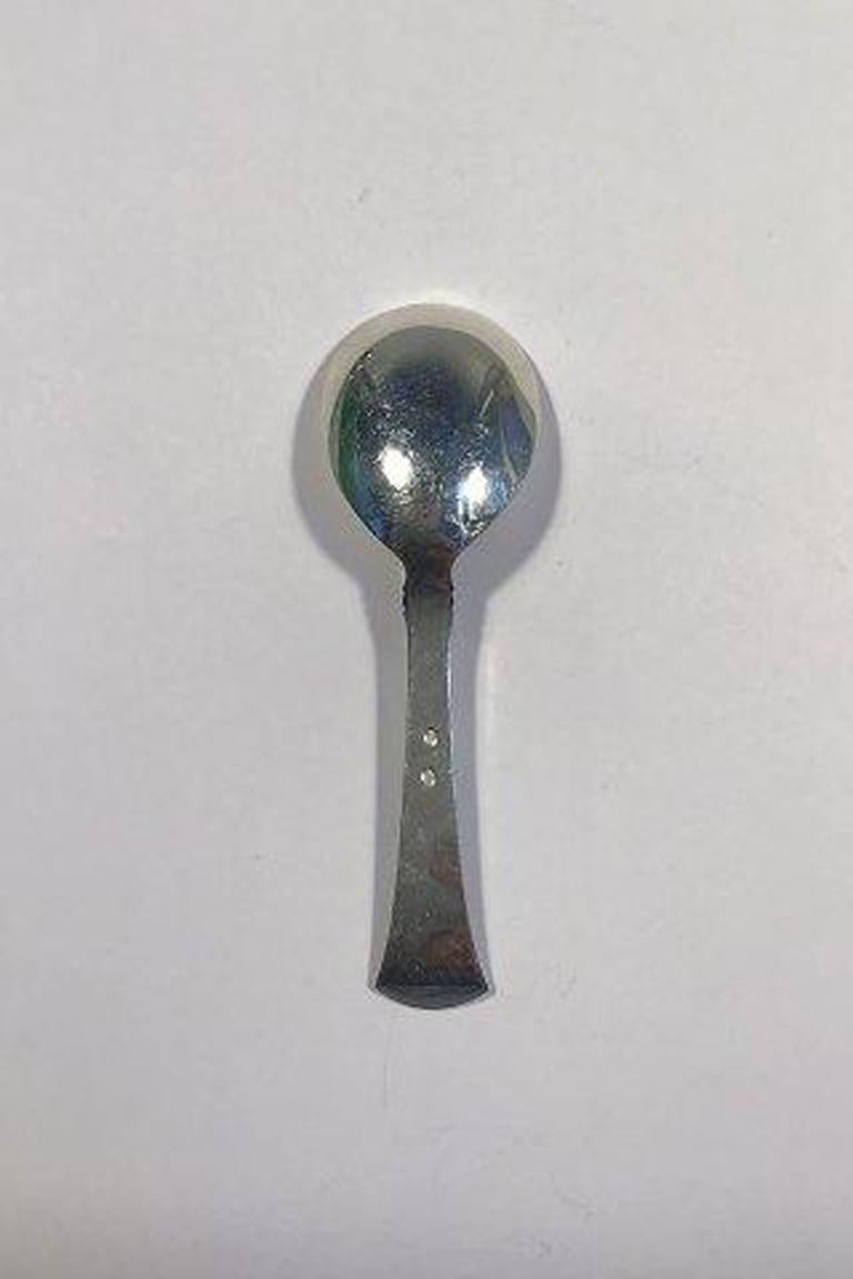 Orkide/Orchid Silver Sugar Spoon Horsens Silversmithy For Sale 1