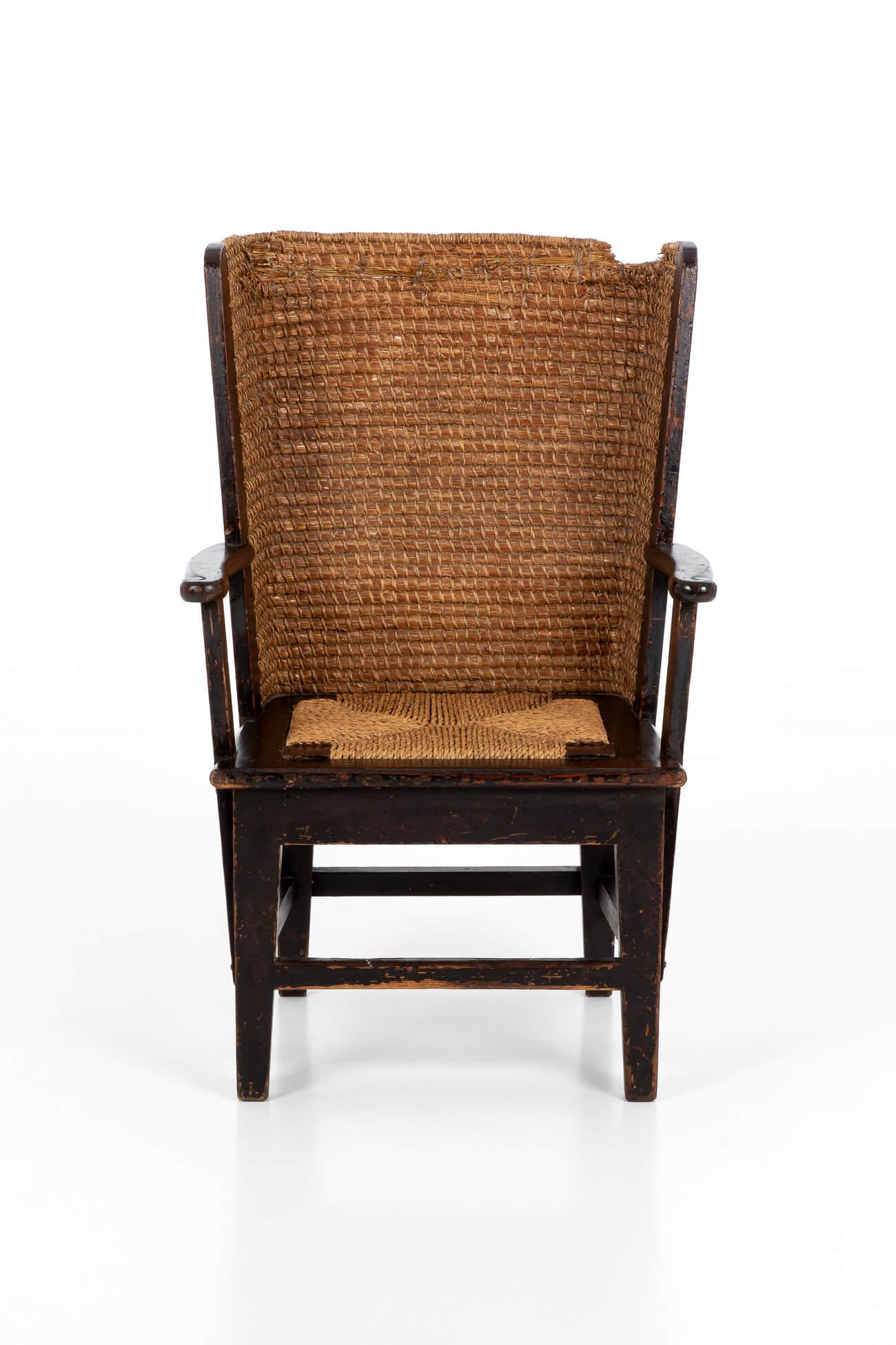 Orkney Chair in Stained Scottish Pine, circa 1900