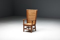 Orkney Chair in Wood and Oat Straw, Scotland, 19th Century