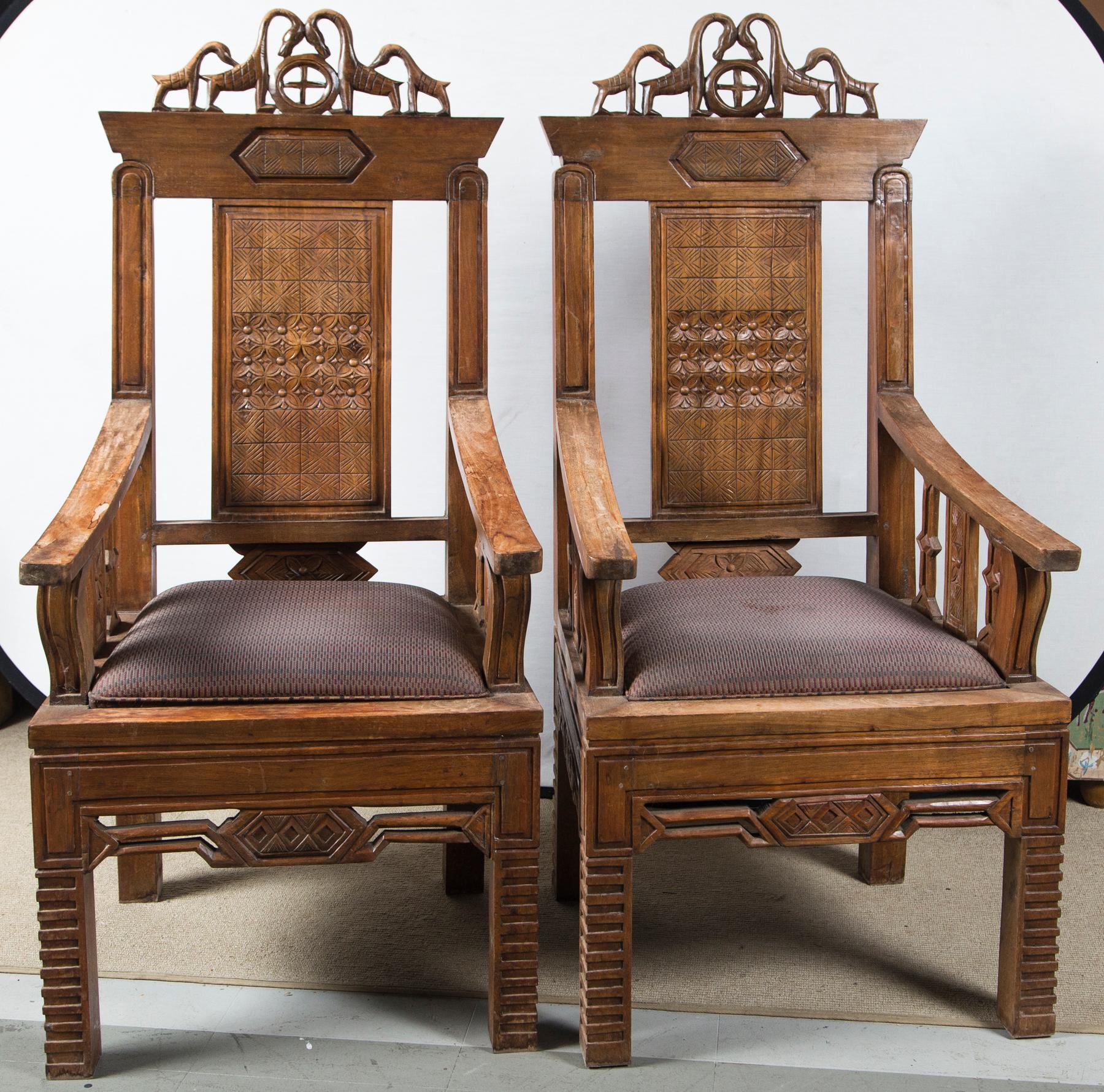 Pair of 19th century Scottish Orkney Island chairs.