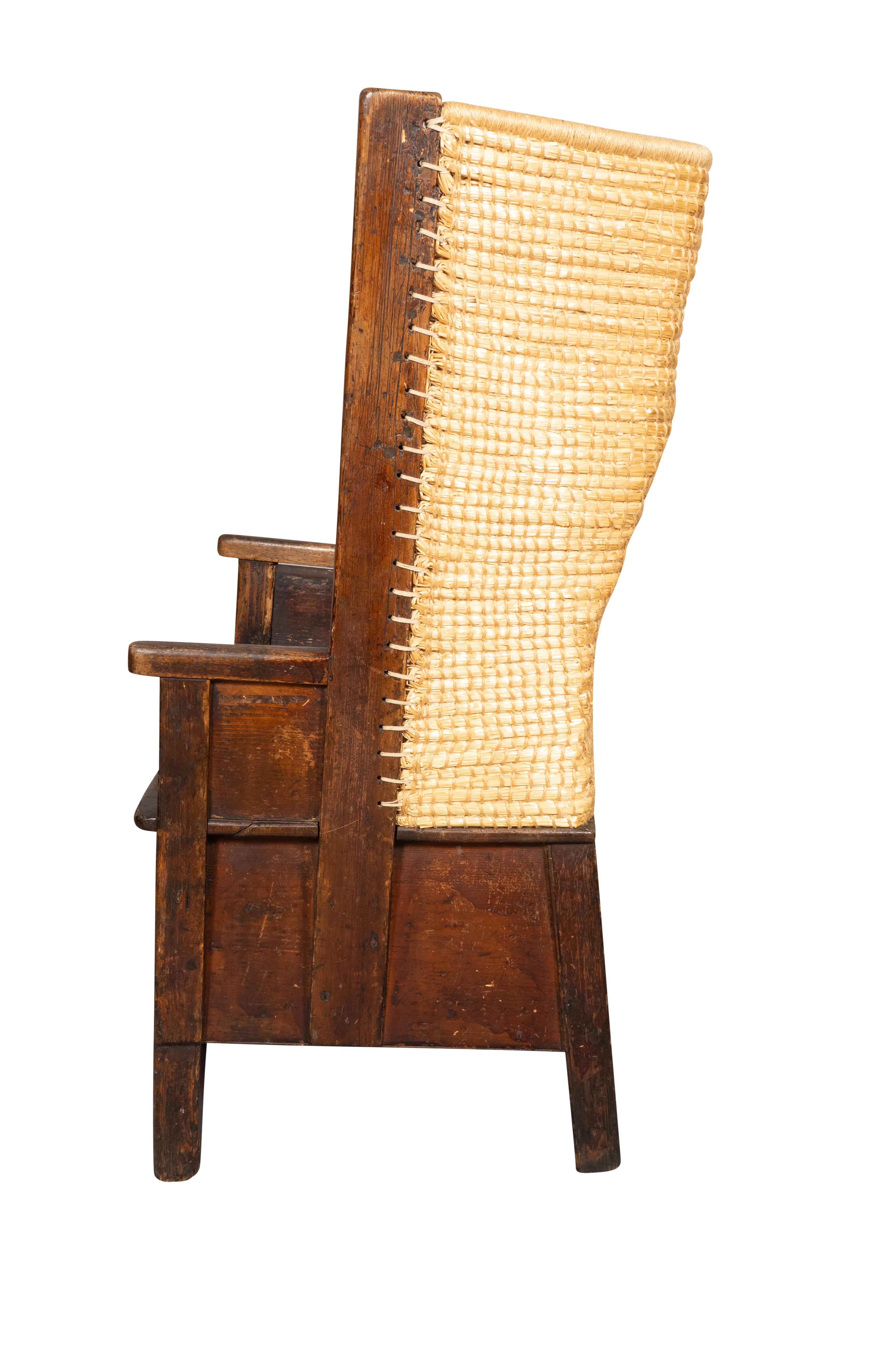 Poltrona Wingback in pino dell'isola di Orkney In condizioni buone in vendita a Essex, MA