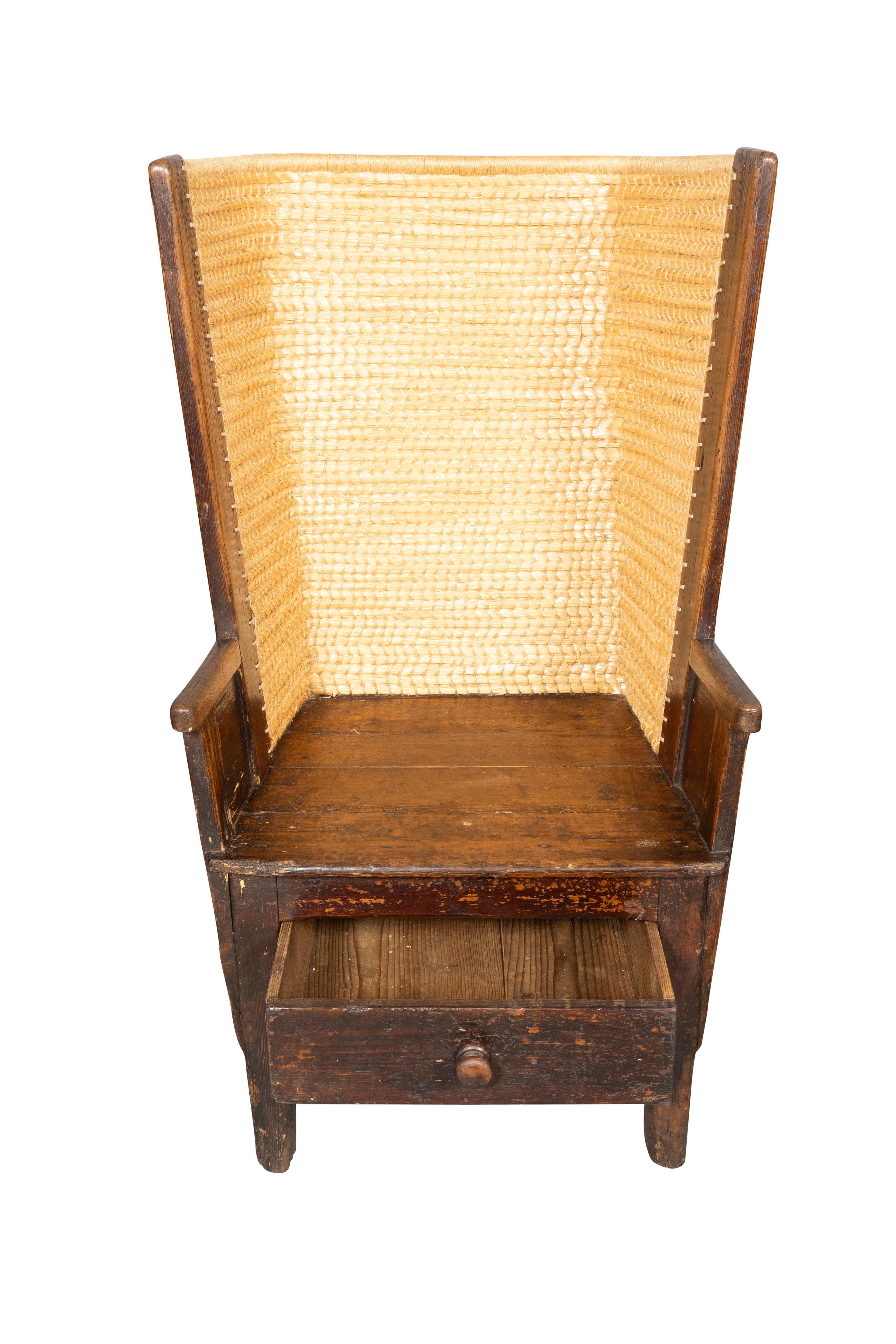 Poltrona Wingback in pino dell'isola di Orkney in vendita 1