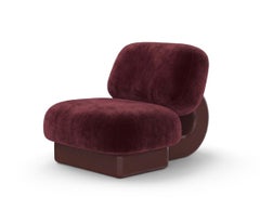 Poltrona Orla Rivestita in tessuto Hope Velvet Ruby Wine