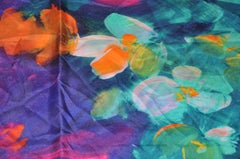 Orla Ermanno Sciarpa di seta "Ninfee" meravigliosa e tranquilla