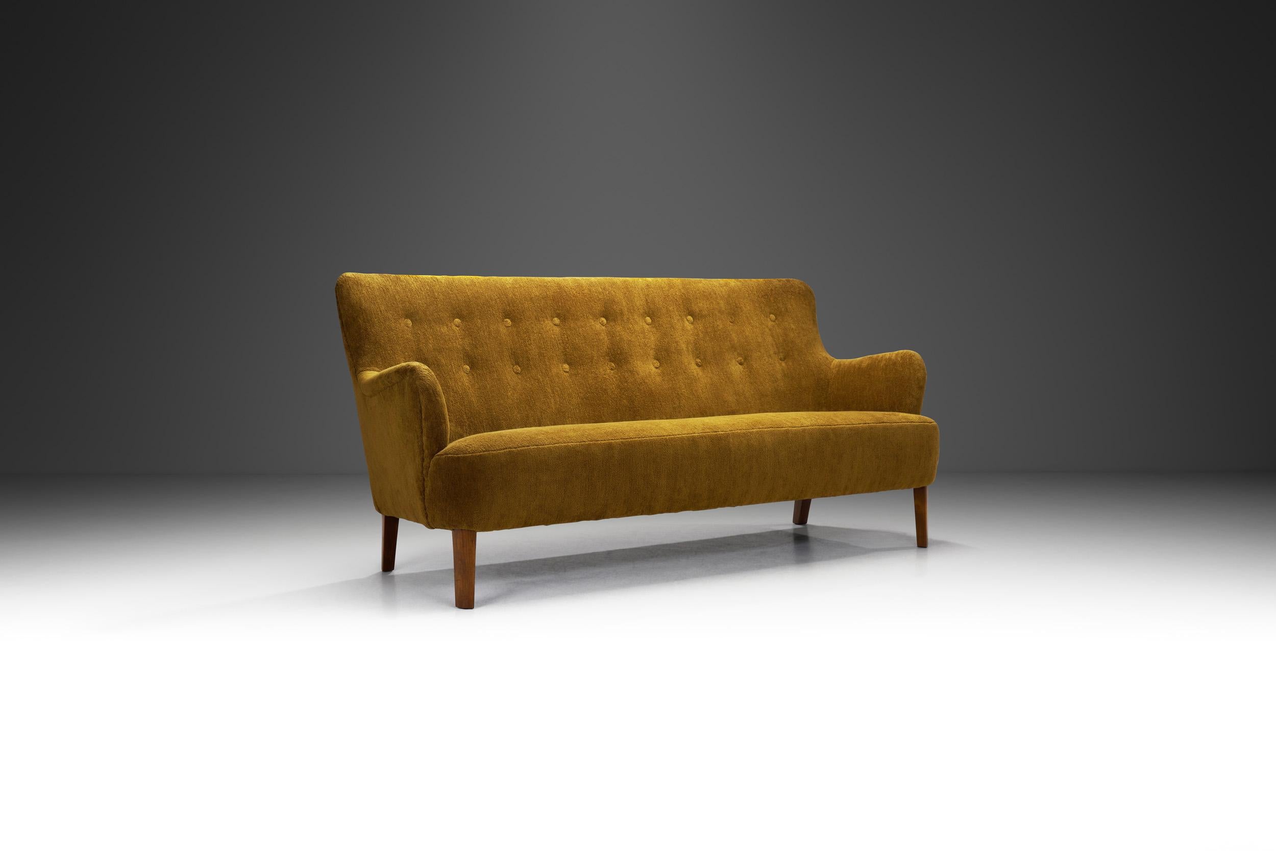 Orla Mølgaard-Nielsen 3-sitziges Sofa für Fritz Hansen, Dänemark 1940er Jahre (Dänisch) im Angebot