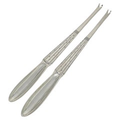Orla Mogensen Denmark Champagne Pattern Sterling Silver Lobster Forks #19413