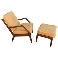 Orla Molgaard-Nielsen Danish Lounge Chair and Ottoman
