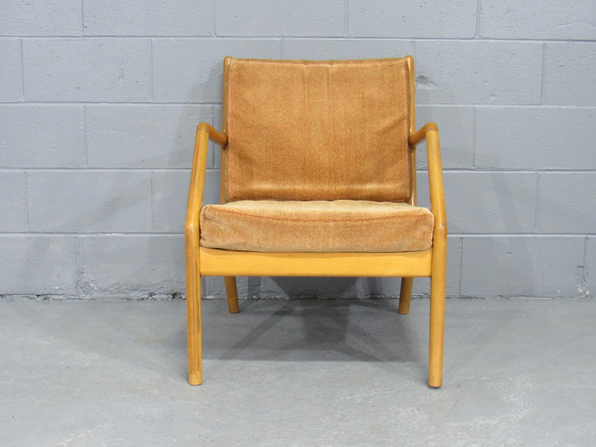 Orla Molgaard Nielsen for France & Daverkosen Beech Lounge Chair, Denmark, 1950 For Sale 4
