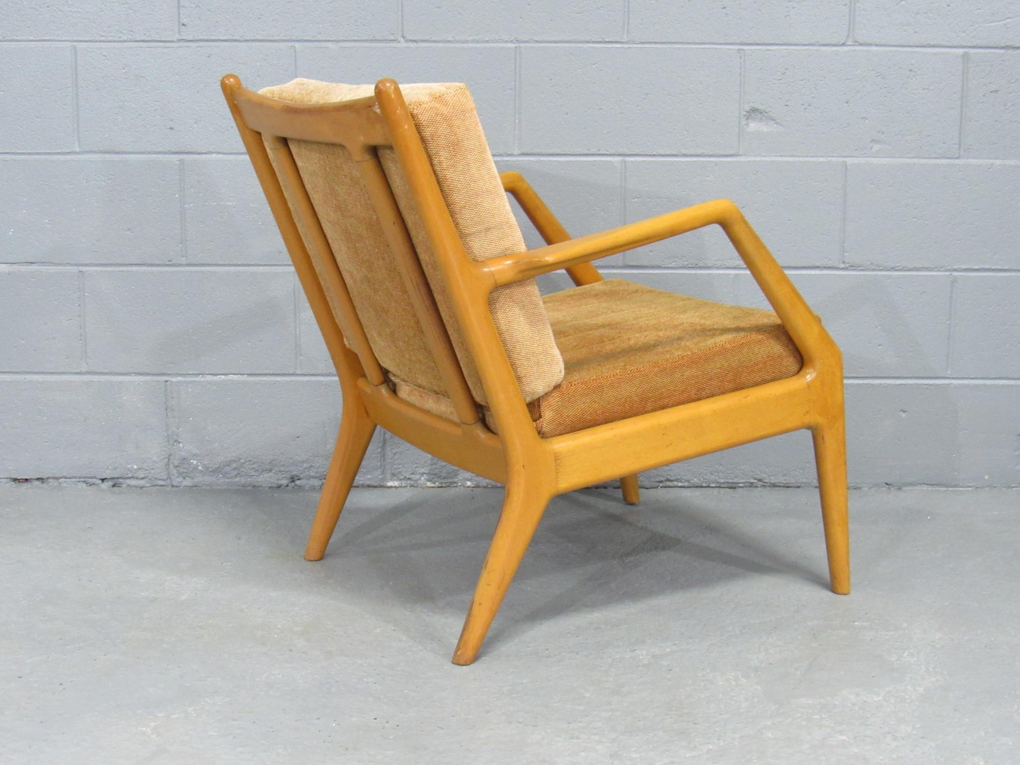Orla Molgaard Nielsen for France & Daverkosen Beech Lounge Chair, Denmark, 1950 For Sale 5