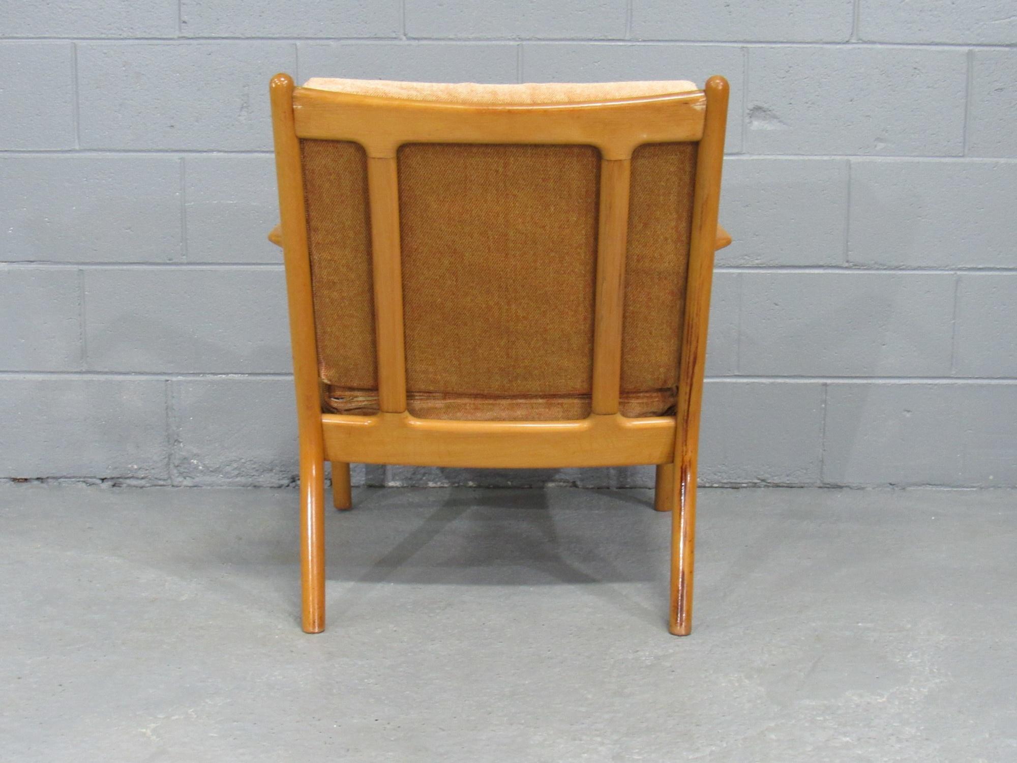 Orla Molgaard Nielsen for France & Daverkosen Beech Lounge Chair, Denmark, 1950 6