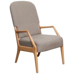 Orla Molgaard Nielsen for France & Daverkosen Beech Lounge Chair, Denmark, 1950s