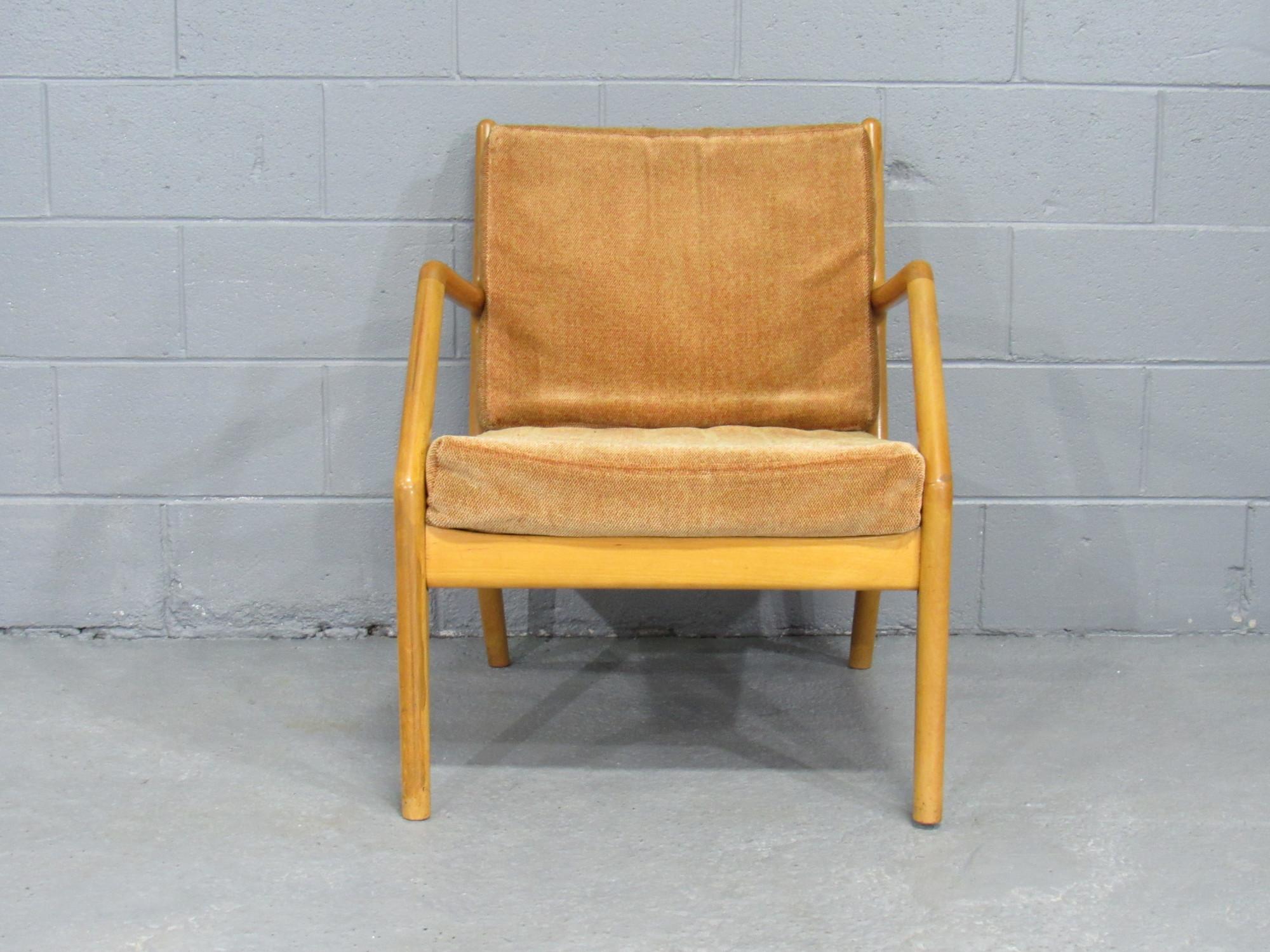 Orla Molgaard Nielsen for France & Daverkosen Beech Lounge Chair, Denmark For Sale 3