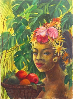 „Tropische Dschungelfrau“, polynesische figurale Figur, Pazifische Inseln, Weimarer Republik