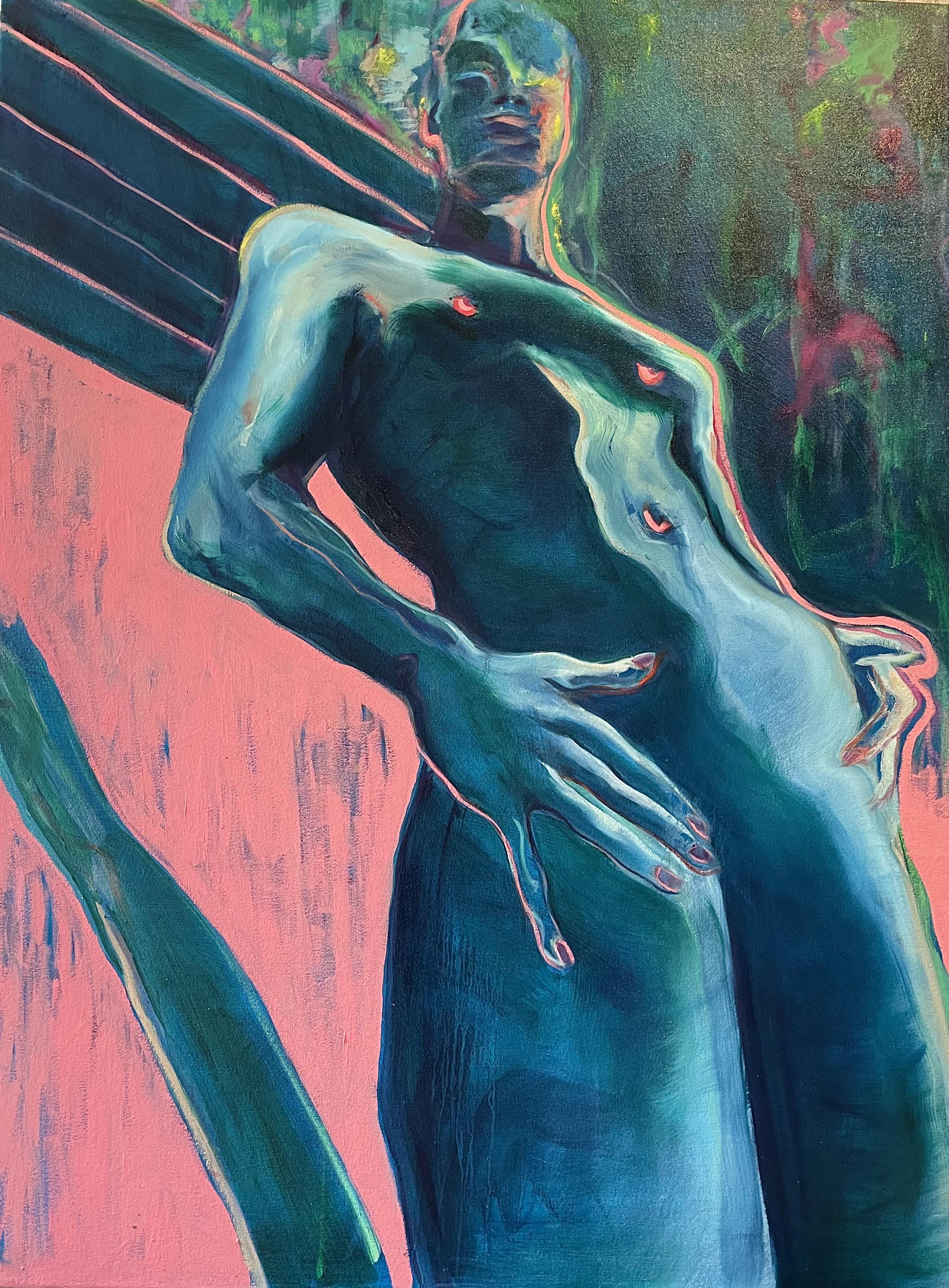 Study in Blue Oil Painting on Canvas, 120 x 90 cm, 2025, New
