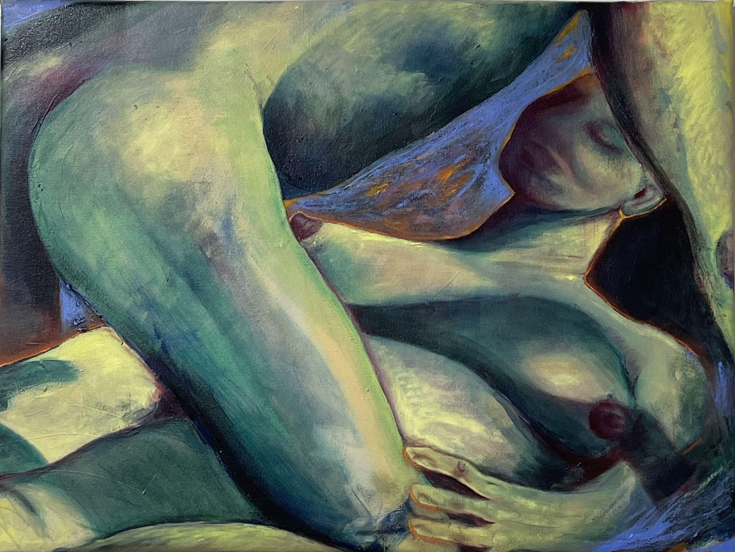 Witness, 2025 Oil on Canvas Figurative Painting, 60 x 70 cm, New