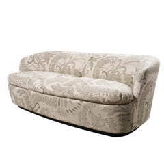 Orla Sofa by Cappellini, Upholstered in Schumacher's Orley Jacquard Fabric