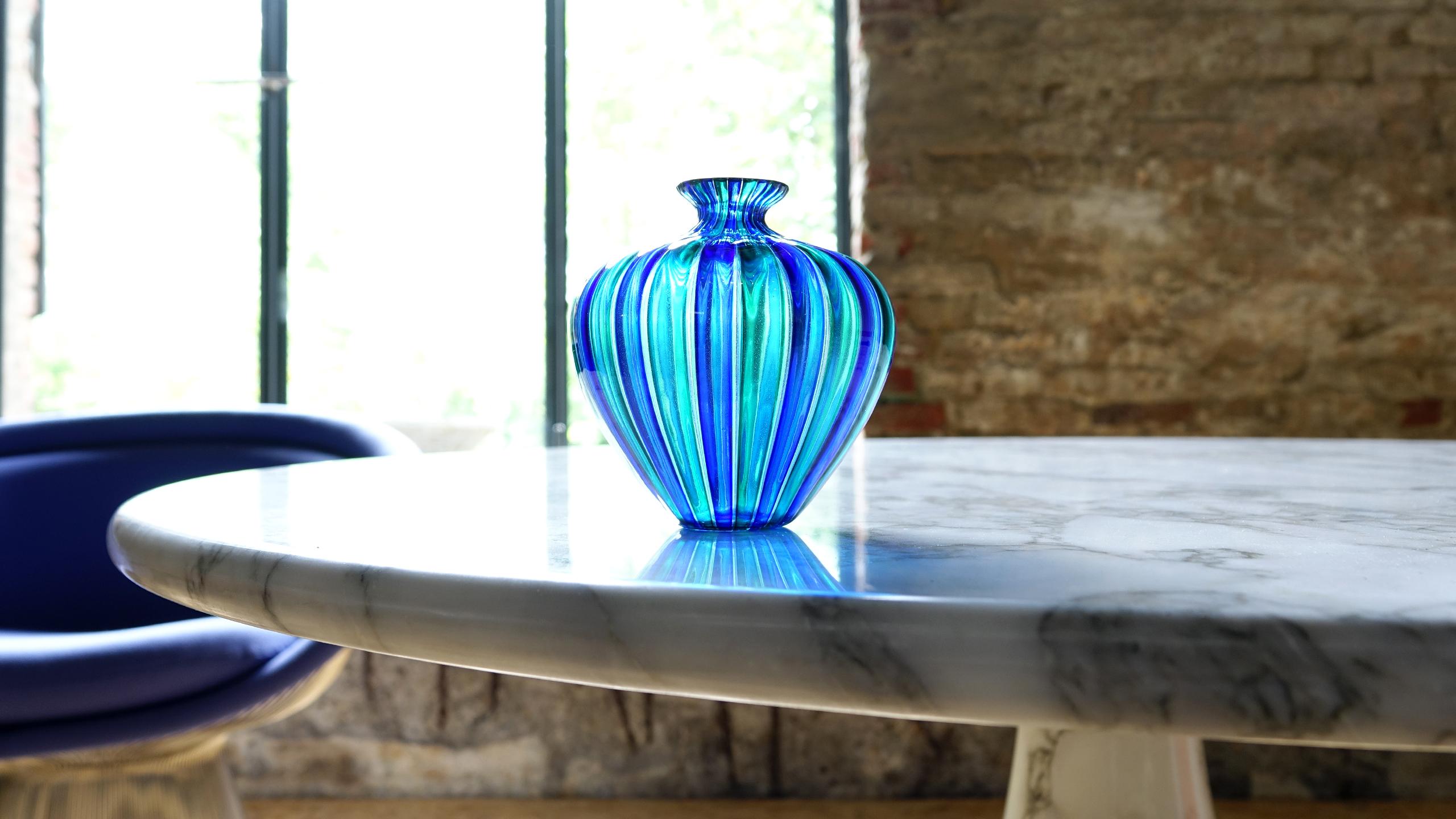 Orland Zennaro Murano Glass Vase, Italy, 1960 2