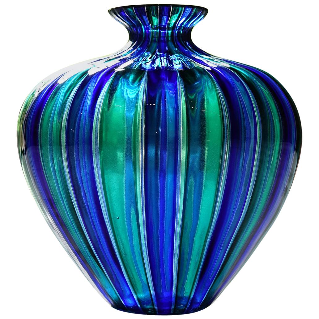 Orland Zennaro Murano Glass Vase, Italy, 1960