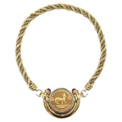 ORLANDA OLSEN Krugerrand Collier en or avec pièces de monnaie