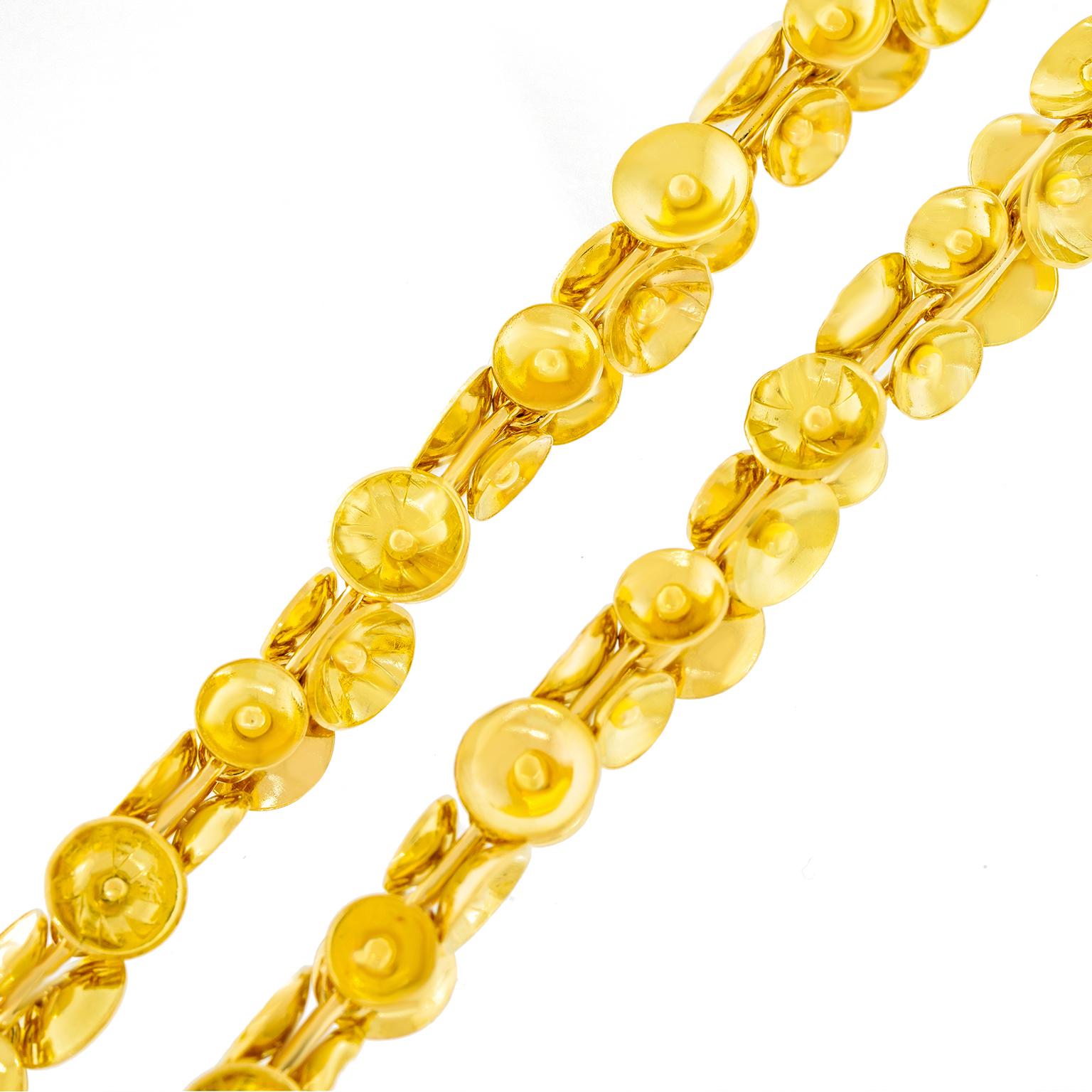 Orlandini Collier hypermoderne en or Excellent état - En vente à Litchfield, CT