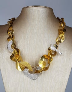 Collier Orlandini, or jaune et blanc et diamants blancs