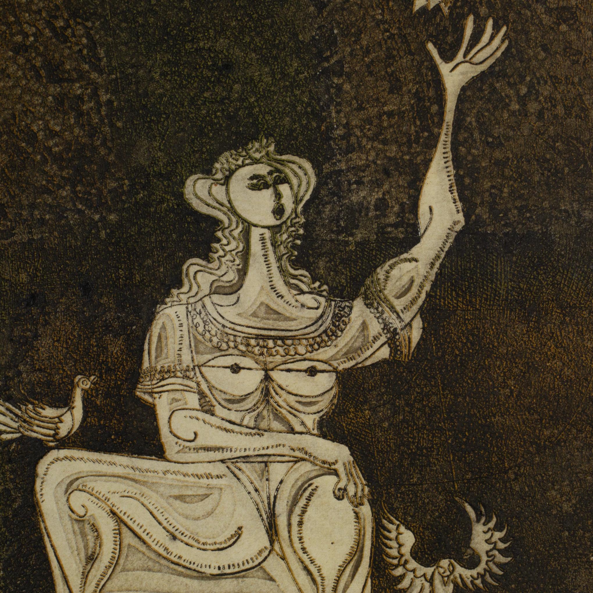 Orlando Castillo, Kalapati, TCHING ON PAPER, SIGNED, 1970-1975 (Philippinisch) im Angebot