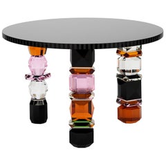 Orlando Table contemporaine en cristal