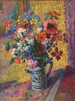 Orlando Greenwood:: nature morte de fleurs d'été