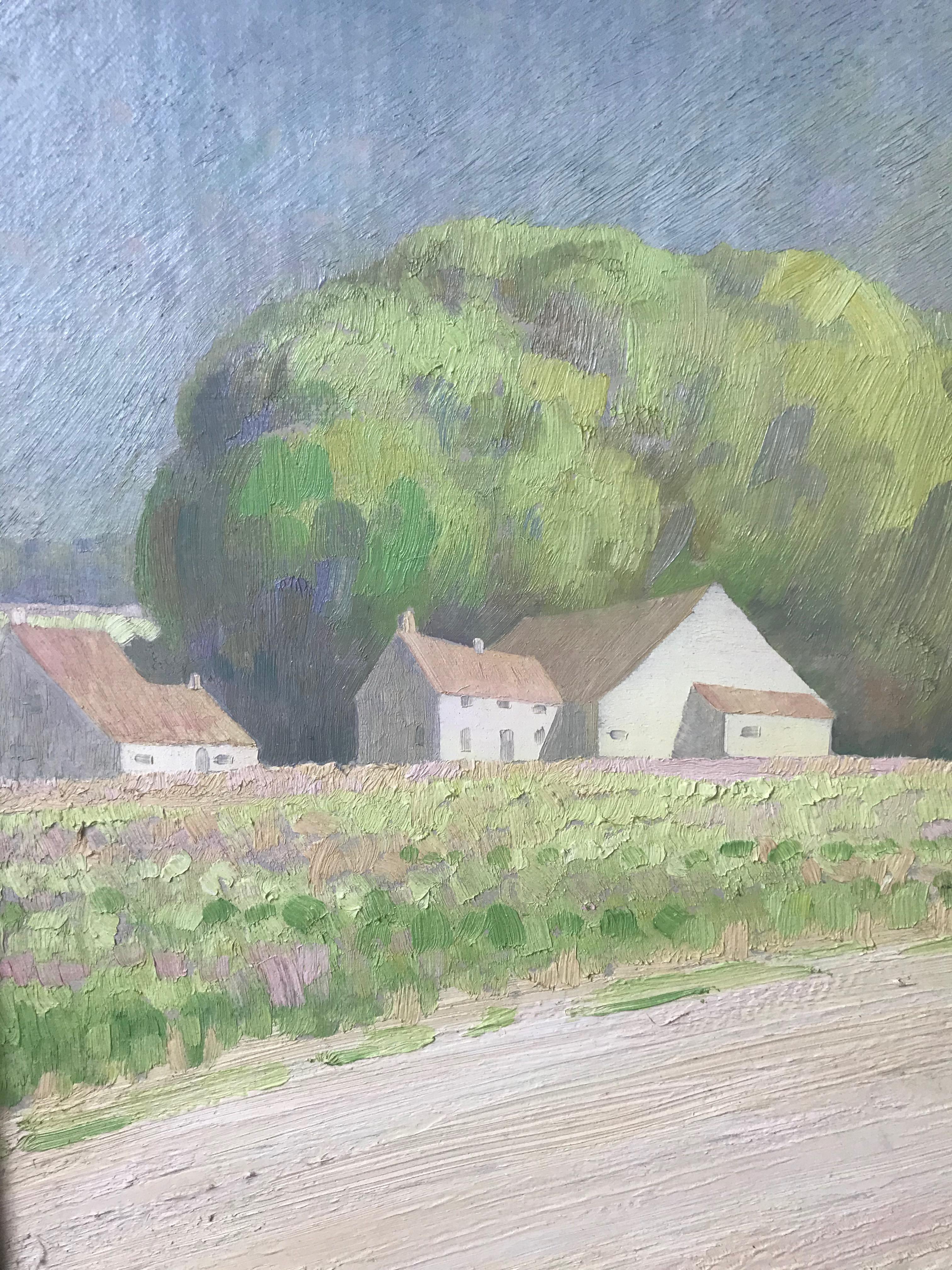 Orlando Greenwood, French impressionist landscape For Sale 4