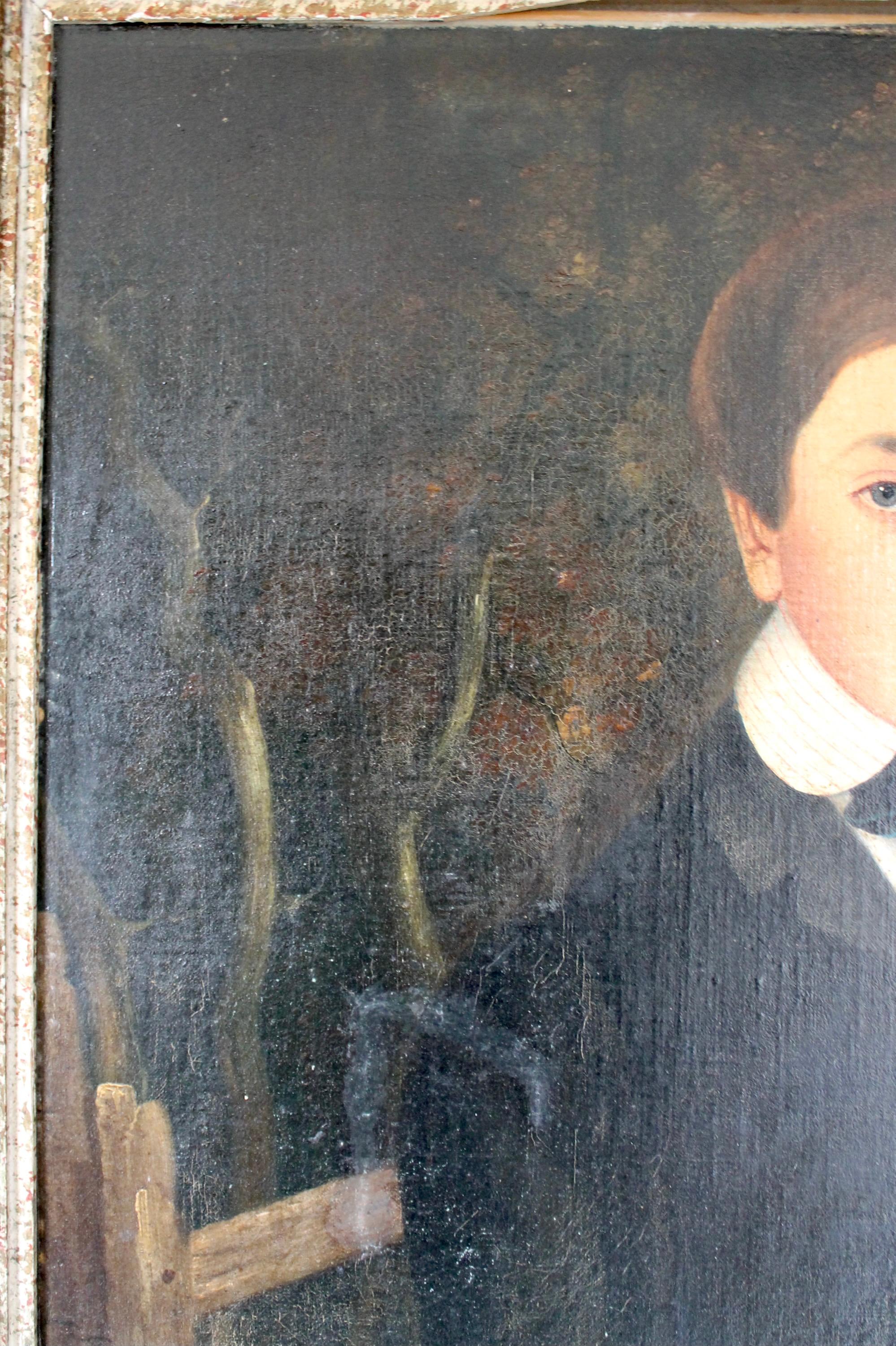 Orlando Hand Bears atribuyó Retrato de niño ante un paisaje en venta 3