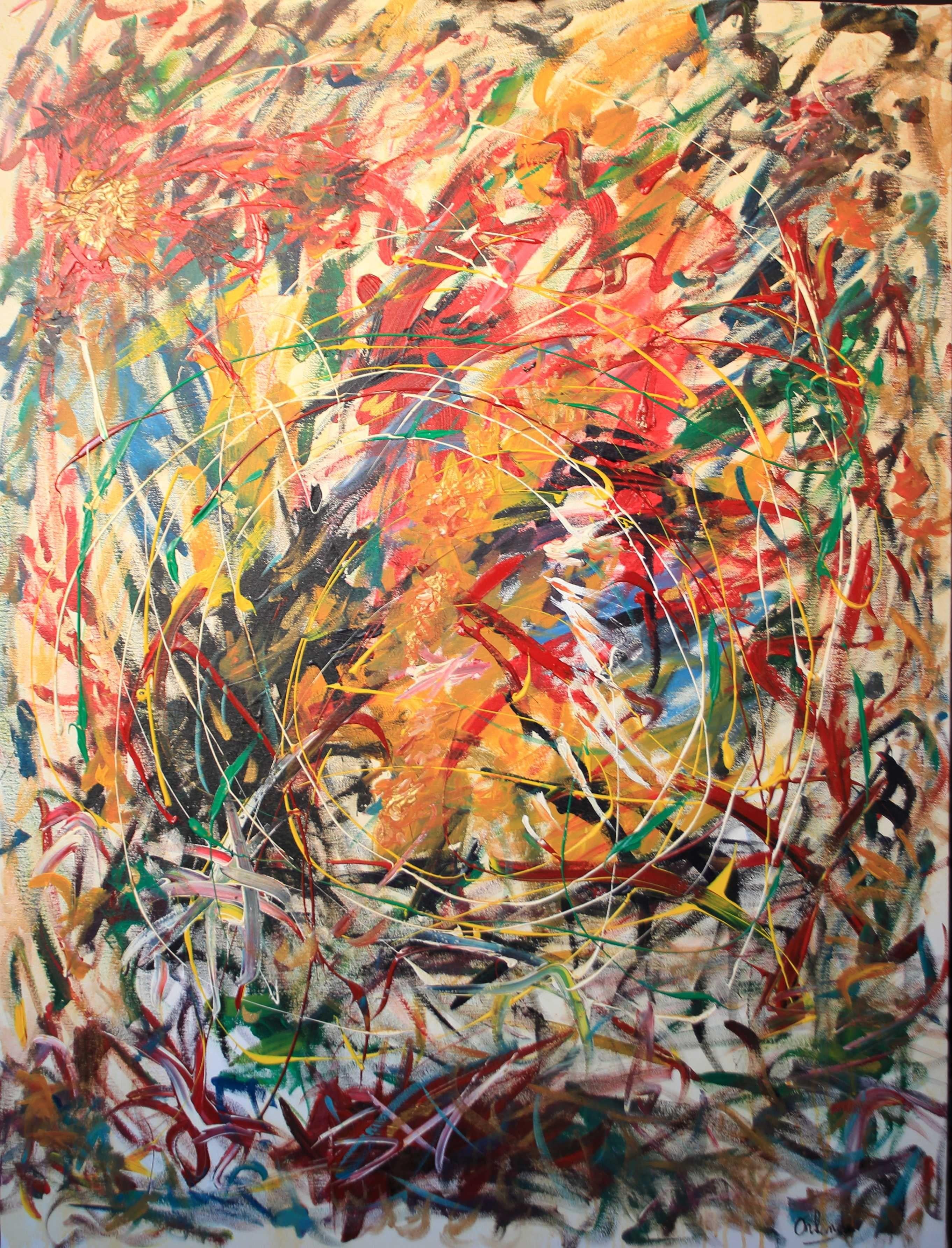 Orlando Marin Abstract Painting - Galaxy, Painting, Acrylic on Canvas