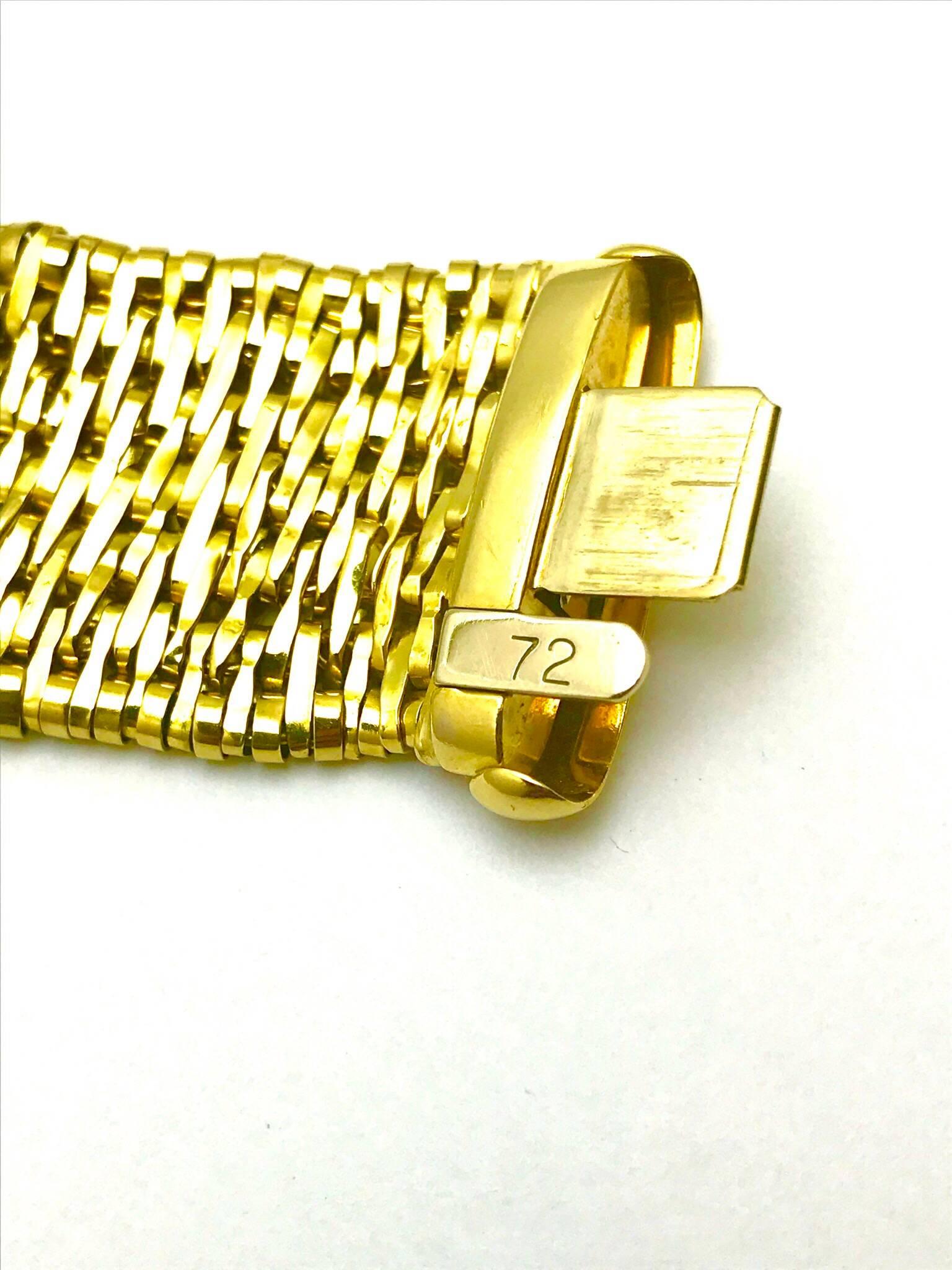 Orlando Orlandini Fiandra Wide Woven Link Bracelet In Excellent Condition In Chevy Chase, MD