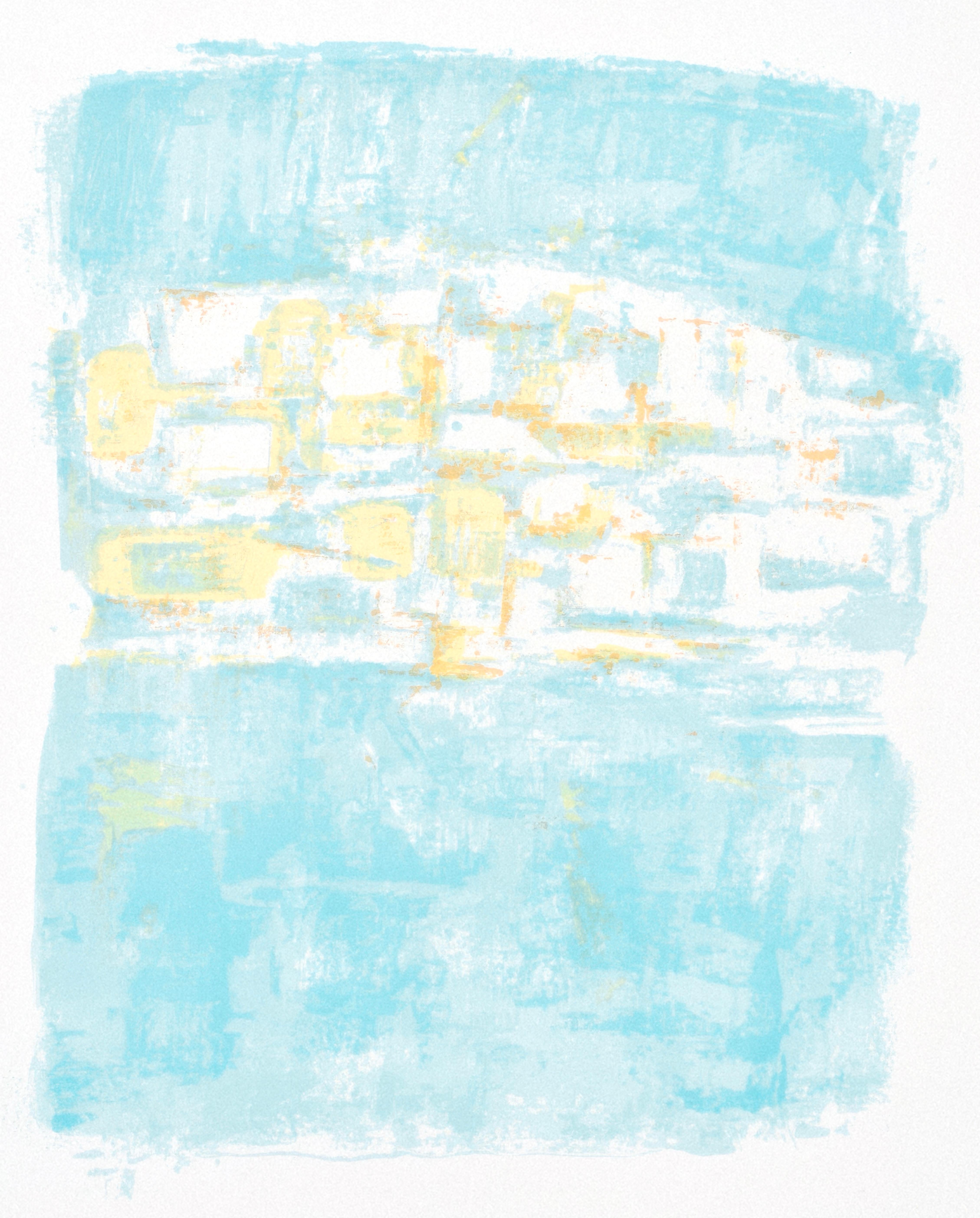 This exquisite lithograph by Orlando Pelayo (1920–1990), titled Sans titre (Untitled), originates from the 1962 album Albert Camus, oeuvres completes, Essais litteraires Noces, l
ete L
exil et le royaume L
envers et l
endroit Lithographies