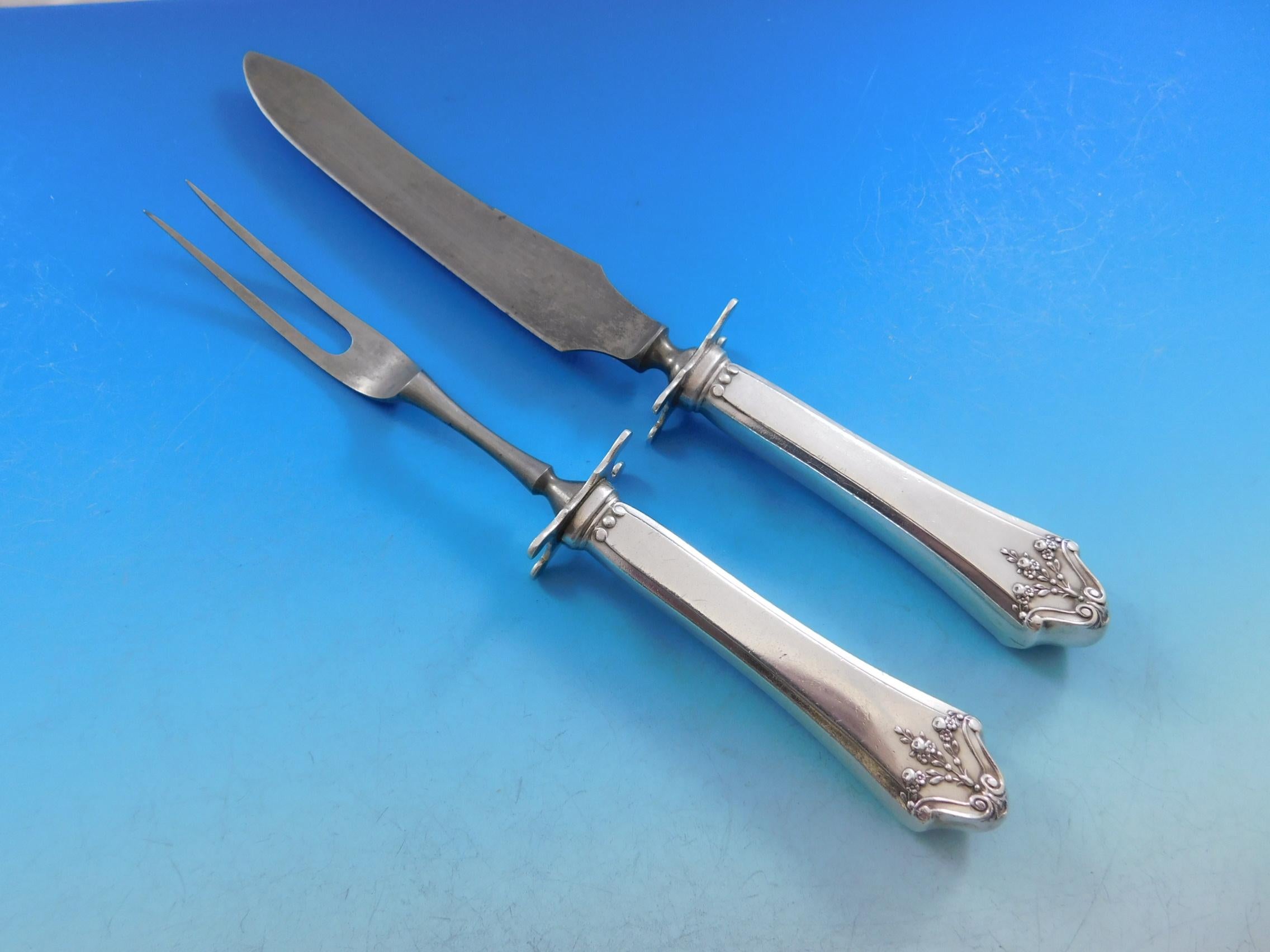 Ensemble de couverts en argent sterling pour 12 personnes, 82 pièces, rare Orleans par Lunt en vente 5
