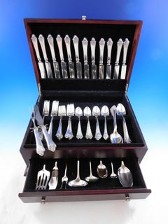 Orleans by Lunt Sterling Silver Flatware Set for 12 Service 82 Pieces Scarce