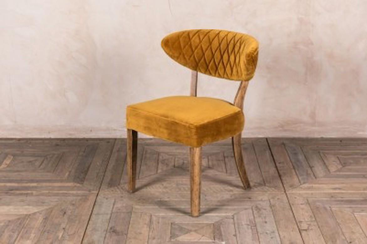 European Orleans Velvet Dining Chairs, 20th Century For Sale