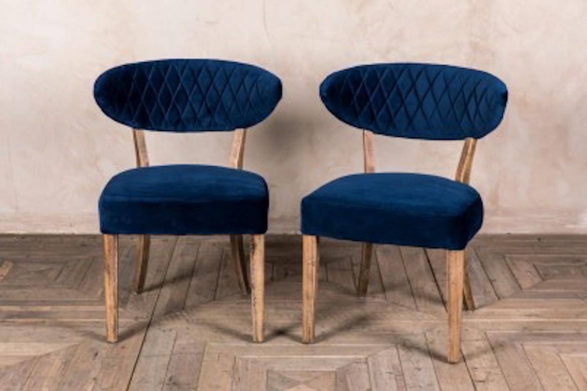 Orleans Velvet Dining Chairs, 20th Century For Sale 3