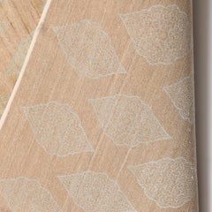 Art Deco Persian Rug, Wool and Silk, Brown, Taupe, and Cream,  6' x 9'