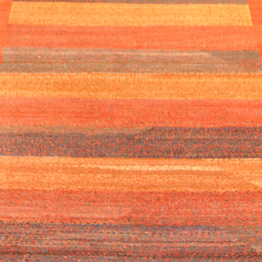 Modern Orley Shabahang Signature “Color Bands” Carpet in Pure Wool and Organic Dyes