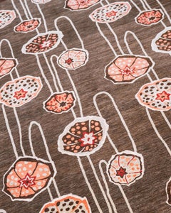 Orley Shabahang, Art Deco Wool Persian Rug, Pink, Green, Cream, Brown, 10’ x 14’