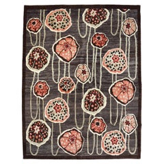 Orley Shabahang "Jellyfish" Art Deco Persian Rug, Cream, Pink and Brown, 5’ x 7’