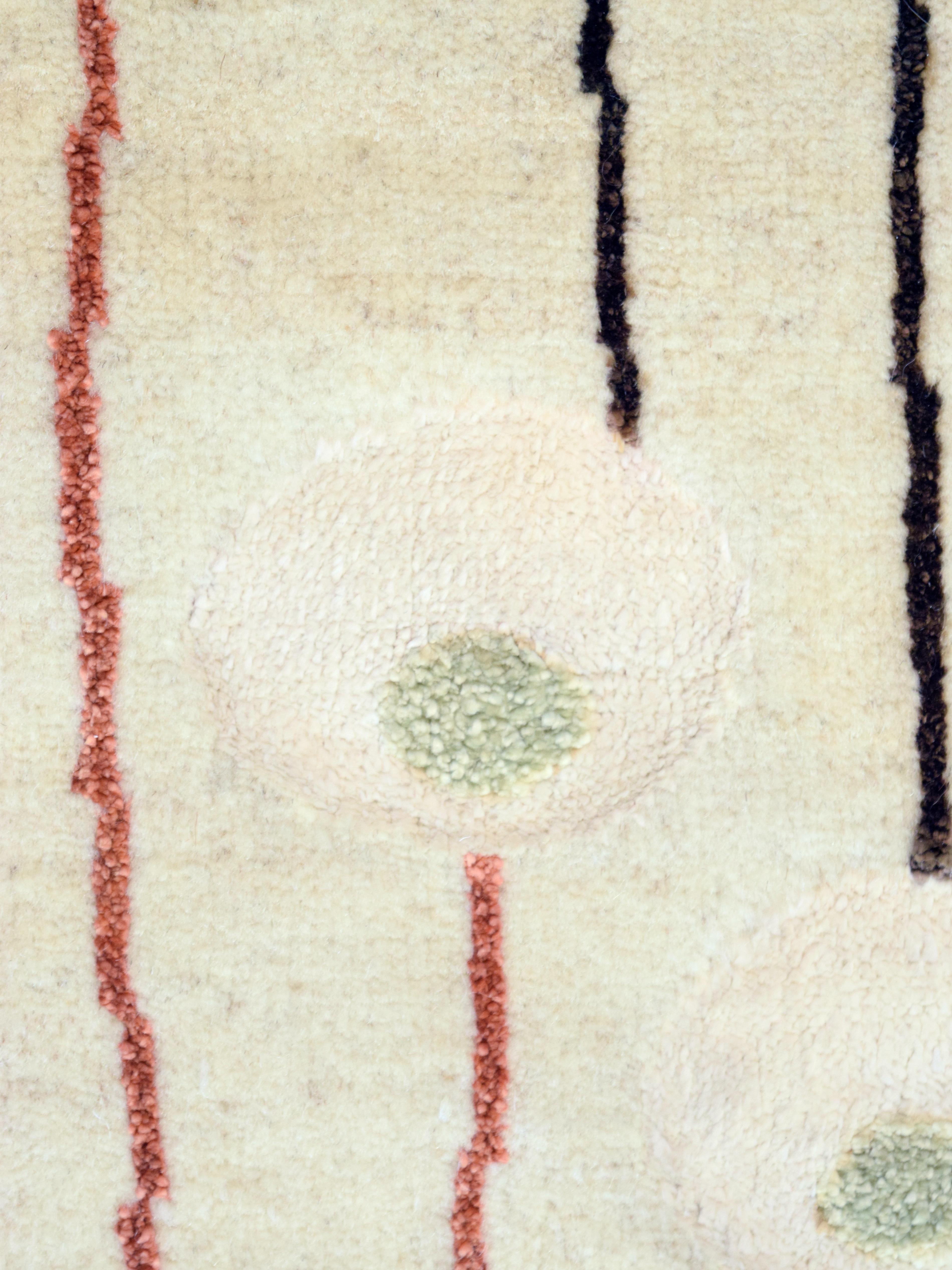 Orley Shabahang „Poppies“ Art Deco Persischer Teppich, Wolle, handgeknüpft, 9' x 12' im Angebot 1