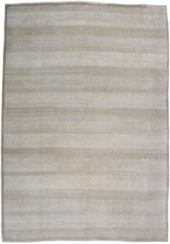 Alfombra Persa Contemporánea de Lana "Lluvia" Orley Shabahang, Topo y Crema, 9' x 12'